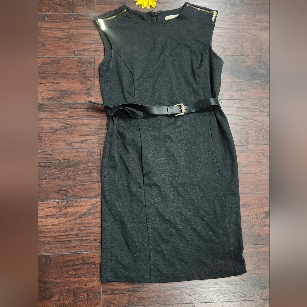 Michael Kors Black Sleeveless Sheath Dress